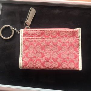 Coach pink coin purse